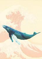 Komar Whale Voyage Vlies Fototapete 200x280cm 4-Bahnen