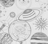 Komar Cosmos Sketch Vlies Fototapete 300x280cm 6-Bahnen