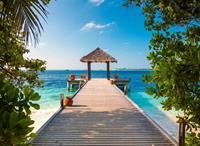 Papermoon Maldives Jetty Vlies Fotobehang 350x260cm 7-banen