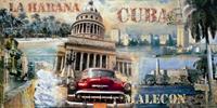 John Clarke - La Habana Cuba Kunstdruk 100x50cm