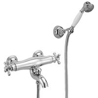 Xenz Melrose doucheset met handdoucheset thermostatisch chroom Hoogglans ME5832