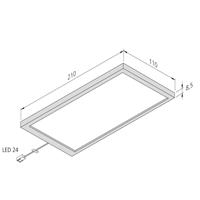 HERA LED meubelverlichting Sky Sonar 3 set 3.000K staal