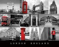 London England Poster 50x40cm