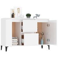 vidaxl Sideboard 104x35x70 cm Spanplatte Hochglanz-Weiß