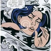 Roy Lichtenstein - Drowning Girl Small Kunstdruk 28x35.5cm