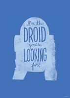 Komar Star Wars Silhouette Quotes R2D2 Kunstdruk 50x70cm