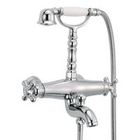 Xenz Melrose Badkraan met omstel thermostaat met handdouche chroom Hoogglans ME5833