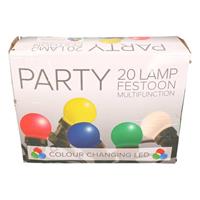 Festoon Buitenfeestverlichting Gekleurde Rgb Lampbolletjes 12 M