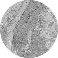 Map Vlies Fotobehang 125x125cm rond