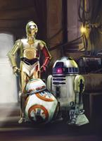 Star Wars Three Droids Fotobehang 184x254cm