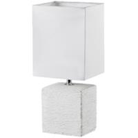 BES LED Led Tafellamp - Tafelverlichting - Trion Pinko - E14 Fitting - Rechthoek - Antiek Wit - Keramiek