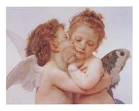 PGM William Bouguereau - The first Kiss Kunstdruk 50x40cm