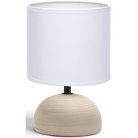 BES LED Led Tafellamp - Tafelverlichting - Aigi Conton 2 - E14 Fitting - Rond at Bruin - Keramiek