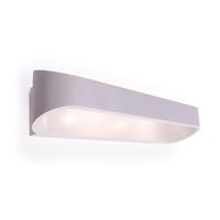 BES LED Led Wandlamp - Wandverlichting - 18w - Natuurlijk Wit 4000k at Wit Aluminium - Ovaal