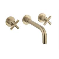 Crosswater MPRO Crosshead Inbouw wastafelkraan met kruisgreep messing geborsteld PRC130WNF