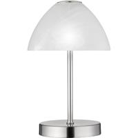 BES LED Led Tafellamp - Tafelverlichting - Trion Quno - 2w - Warm Wit 3000k - Rond at Nikkel - Aluminium