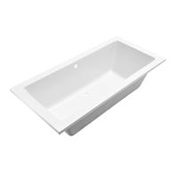 Douche Concurrent Ligbad Inbouw Santino Rechthoek 1-2 Persoons Duobad 80x180x49cm Acryl Badkuip Mat Wit