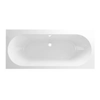 Douche Concurrent Ligbad Inbouw Portus Rechthoek 1-2 Persoons Duobad 80x180x49cm Acryl Badkuip Mat Wit