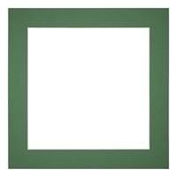 Your Decoration Passe-Partout 45x45cm/35x35cm Karton Groen Bos Rand 5cm Recht