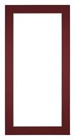 Your Decoration Passe-Partout 20x40cm/12x32cm Karton Wijnrood Rand 4cm Recht
