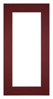 Your Decoration Passe-Partout 40x70cm/28x58cm Karton Wijnrood Rand 6cm Recht