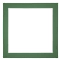 Your Decoration Passe-Partout 20x20cm/12x12cm Karton Groen Bos Rand 4cm Recht