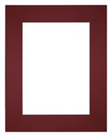 Your Decoration Passe-Partout 20x25cm/13x18cm Karton Wijnrood Rand Recht
