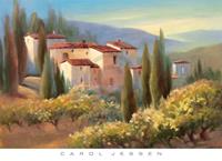 PGM Carol Jessen - Blue Shadow in Tuscany II Kunstdruk 91x66cm