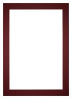 Your Decoration Passe-Partout 35x50cm/25x40cm Karton Wijnrood Rand 5cm Recht