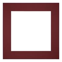 Your Decoration Passe-Partout 25x25cm/13x13cm Karton Wijnrood Rand 6cm Recht