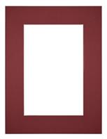 Your Decoration Passe-Partout 45x60cm/33x48cm Karton Wijnrood Rand 6cm Recht