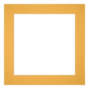 Your Decoration Passe-Partout 25x25cm/15x15cm Karton Geel Rand 5cm Recht