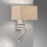 FISCHER & HONSEL Wandlampe Dream Leselicht, Leinen sand/nickel