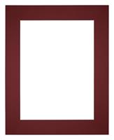 Your Decoration Passe-Partout 28x35cm/16x23cm Karton Wijnrood Rand 6cm Recht