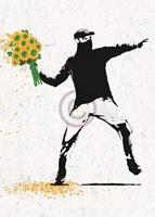 Edition Street - Flower thrower Kunstdruk 50x70cm