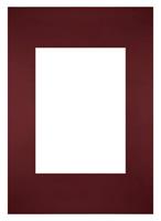Your Decoration Passe-Partout 21x29,7cm/13x18cm A4 Karton Wijnrood Rand Recht
