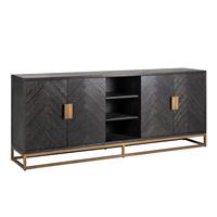Richmond Interiors Richmond Dressoir 'Blackbone' Brass, 225cm