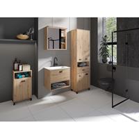 byLIVING Unterschrank Wellness, Breite 42 cm, mit Tür und offenem Fach, in Eiche-Optik