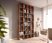 DELIFE Bücherregal Live-Edge 240x120 cm Akazie Natur Massivholz