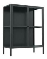 ebuy24 Vitrine Newcastle Vitrinenschrank H99 mit 2 Glastüren, sch