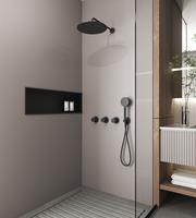 Saniclear Plus inbouw regendouche met 20cm hoofddouche en muurarm zwart mat