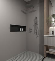 Saniclear Iron inbouw regendouche met 20cm hoofddouche, muurarm en glijstang verouderd ijzer