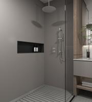 Saniclear Talpa inbouw regendouche met 20cm hoofddouche, plafondarm en glijstang chroom