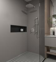 Saniclear Talpa inbouw regendouche rond met 30cm hoofddouche, muurarm en glijstang chroom