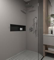 Saniclear Iron inbouw regendouche rond met 30cm hoofddouche, muurarm en glijstang verouderd ijzer