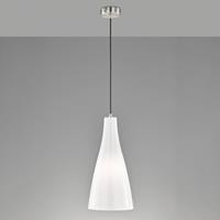 FISCHER & HONSEL Hanglamp Zeal, nikkel mat/opaal, Ø 23 cm