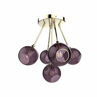 Design by Us Ballroom Molecule Deckenleuchte Lila/Gold