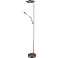BES LED Led Vloerlamp - Trion Barry - 38w - Aanpasbare Kleur - Rond - Oud Brons - Aluminium
