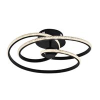 Viokef LED plafondlamp Berlin, zwart, 40W, Ã 52 cm