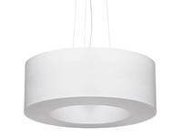 solluxlighting Cylindrical Pendant Light White 50cm E27 Zylindrische Pendelleuchte Weiß 50cm E27